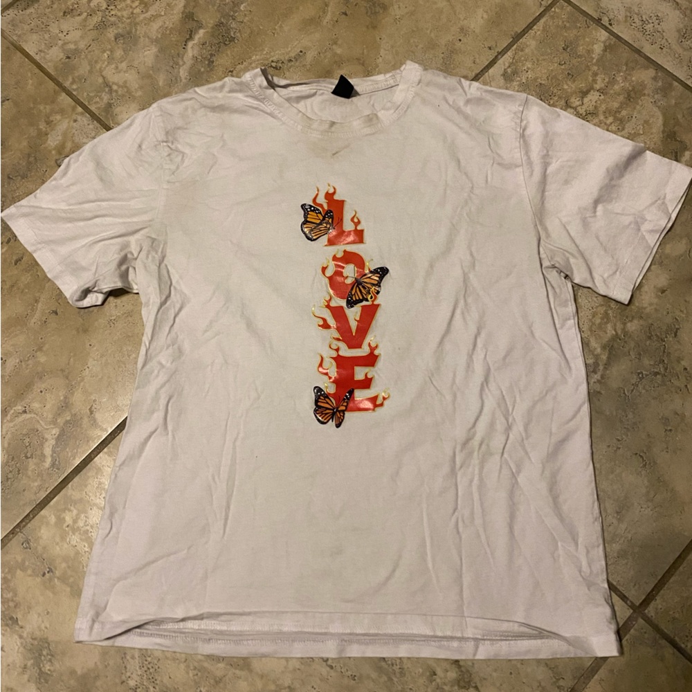 White graphic t-shirt